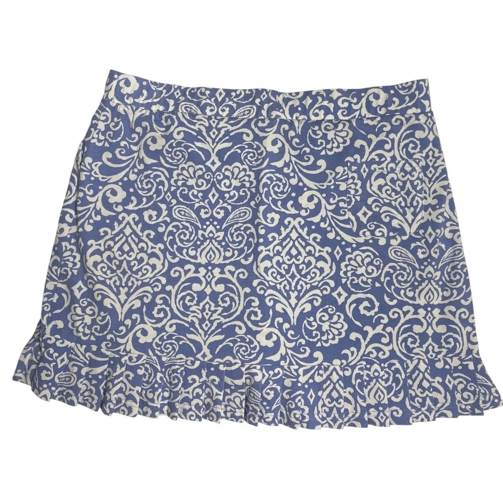AnaClare Mickey Filly Pleated Paisley Demask Skort Women's Large